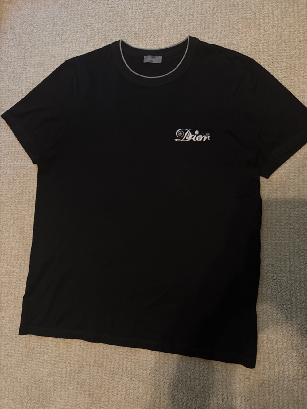 Dior X Kenny Scharf Embroidered Spellout Cards Tee